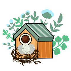 bird house with tree
