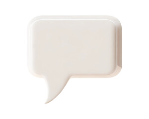 Bubble message, 3d online chat with speech or talk object for social media post.