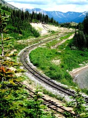 railway track in the mountains