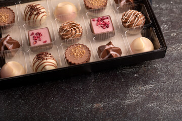 candy, sweet food, chocolate, assortment, photography, truffle, dark, delicious, tasty, valentine, variety