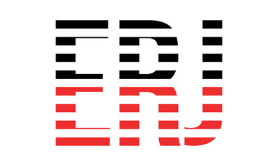 ERJ three initial letter iconic line negative space minimal logo design vector template. monogram, abstract, wordmark, business, typography, minimalist, brand, company, flat, modern, unique, simple