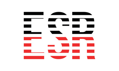 ESR three initial letter iconic line negative space minimal logo design vector template. monogram, abstract, wordmark, business, typography, minimalist, brand, company, flat, modern, unique, simple