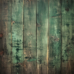 Fototapeta na wymiar old wooden sign background splintered wood with a green tint antique created with Generative Ai