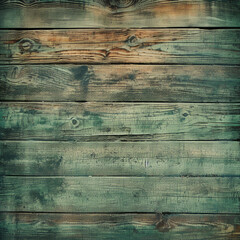old wooden sign background splintered wood with a green tint antique created with Generative Ai - obrazy, fototapety, plakaty