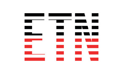 ETN three initial letter iconic line negative space minimal logo design vector template. monogram, abstract, wordmark, business, typography, minimalist, brand, company, flat, modern, unique, simple