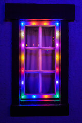 Window lighted for the Holidays