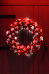 christmas wreath on door