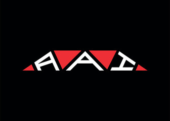 AAI Triangle letter logo design with triangle shape.Monogram letter AAI logo design vector template
