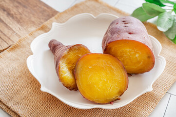 炊飯器で蒸した薩摩芋