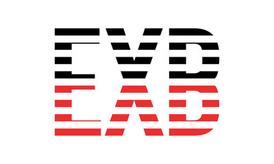 EXB three initial letter iconic line negative space minimal logo design vector template. monogram, abstract, wordmark, business, typography, minimalist, brand, company, flat, modern, unique, simple