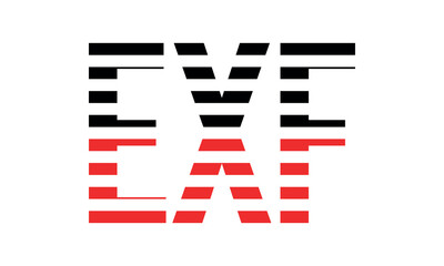 EXF three initial letter iconic line negative space minimal logo design vector template. monogram, abstract, wordmark, business, typography, minimalist, brand, company, flat, modern, unique, simple