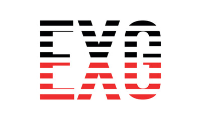 EXG three initial letter iconic line negative space minimal logo design vector template. monogram, abstract, wordmark, business, typography, minimalist, brand, company, flat, modern, unique, simple