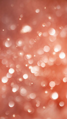 Peach color bokeh lights. Defocused abstract bokeh shiny background. Christmas background