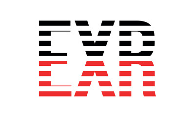 EXR three initial letter iconic line negative space minimal logo design vector template. monogram, abstract, wordmark, business, typography, minimalist, brand, company, flat, modern, unique, simple