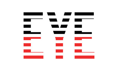 EYE three initial letter iconic line negative space minimal logo design vector template. monogram, abstract, wordmark, business, typography, minimalist, brand, company, flat, modern, unique, simple