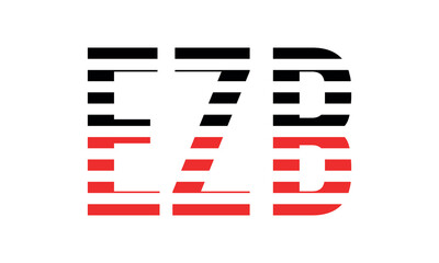 EZB three initial letter iconic line negative space minimal logo design vector template. monogram, abstract, wordmark, business, typography, minimalist, brand, company, flat, modern, unique, simple
