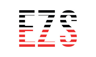 EZS three initial letter iconic line negative space minimal logo design vector template. monogram, abstract, wordmark, business, typography, minimalist, brand, company, flat, modern, unique, simple
