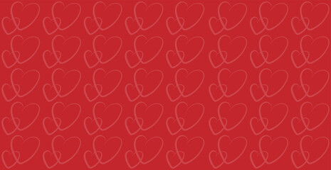 Red background with hearts