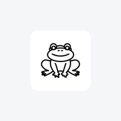 Toad vector line icon, outline icon, pixel perfect icon