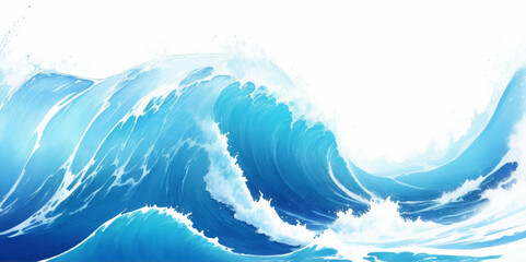 Abstract wavy water ocean background. Abstract ocean splashing waves.