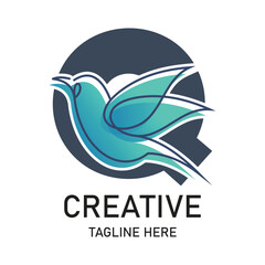 Letter logo design simple concept Premium Vector