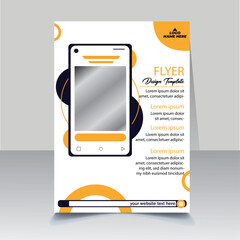 A4 flyer design template. Flyer Corporate Template Design, graphic elements, Template Design, abstract business flyer, layout.	

