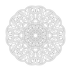 Adult Serenity mandala coloring book page vector file