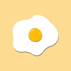 fried egg. Print on fabric, menu, paper, wallpaper, icon for application.