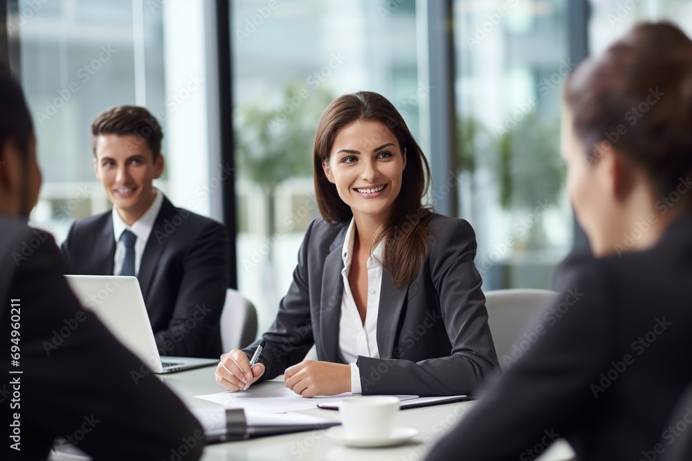 Poster step into the world of human resources as this captivating photo showcases a human resources analyst