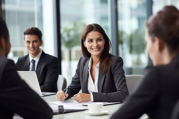 Step into the world of Human Resources as this captivating photo showcases a Human Resources Analyst conducting a job interview. With attentive listening and note-taking