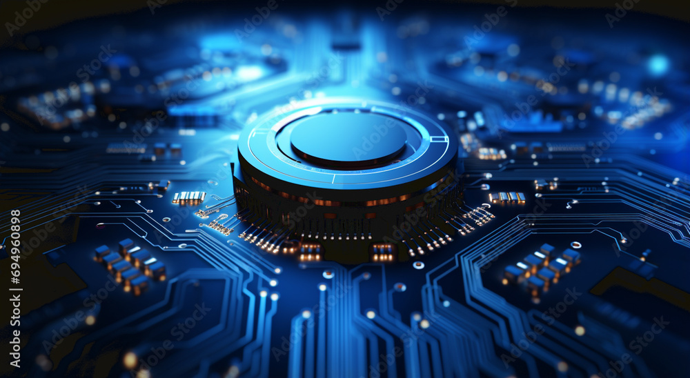 Poster dark blue color light abstract technology background for computer graphic website internet and busin