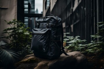 An urban-inspired backpack with multiple pockets, utility straps, and a rugged look for city adventures. 