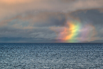 Firebow on the Moray Firth. The stack of colors is known as a circumhorizon (or circumhorizontal)...