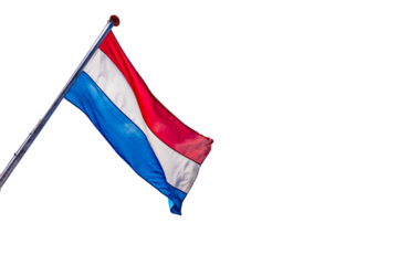 Netherlands flag isolated on white transparent, Holland sign symbol, PNG