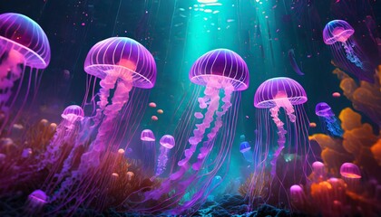 jellyfish in the sea
