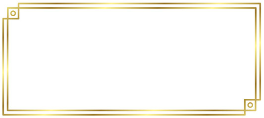 gold frame chinese style. golden shiny border