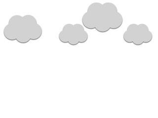 Obraz premium paper bubble with clouds png