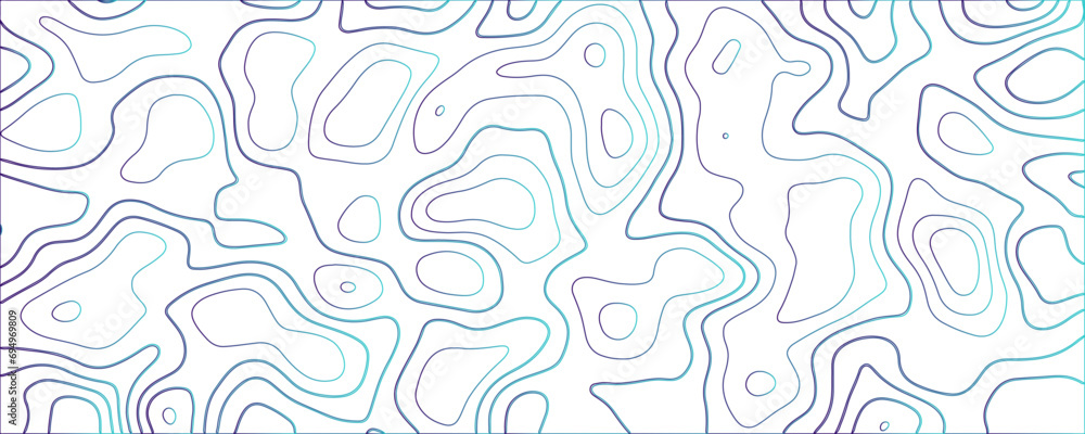 Poster topographic gradient topographic map vector patterns. sea depth topographic landscape surface for na
