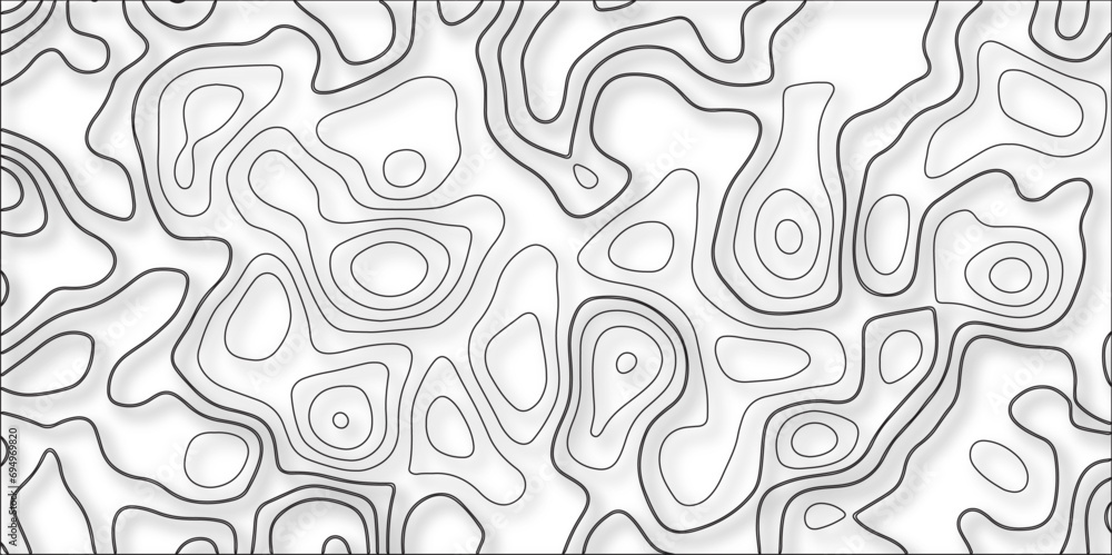 Poster topographic retro topographic map vector patterns. sea depth topographic landscape surface for nauti