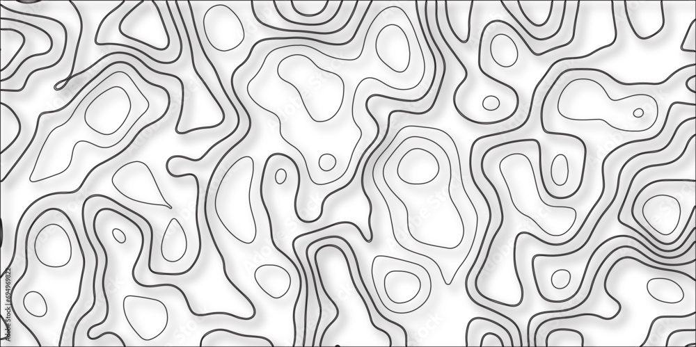 Poster topographic retro topographic map vector patterns. sea depth topographic landscape surface for nauti
