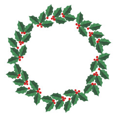 christmas holly wreath