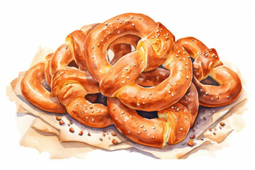 Bakery fresh oktoberfest bavarian snack background german tradition bread pretzel pastry food breakfast
