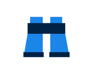 Isolated binoculars vector illustration in flat style design.	