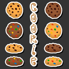 Illustration on theme fresh sweet tasty cookie of consisting various ingredients