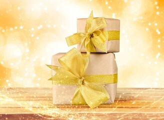 Beautiful gift box with ribbon bow