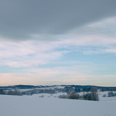 Winter of rural Toten, Norway.