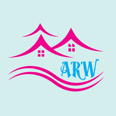 Obraz premium Creative modern and professional 'ARW' letter logo design for Construction company, brand and more others business