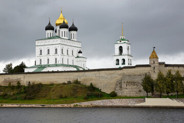 The Trinity Cathedral in the Pskov Kremlin. Pskov, Russia