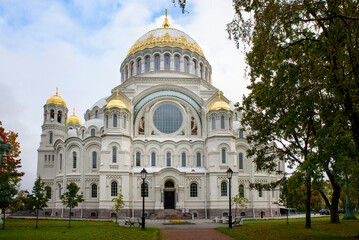 Naval cathedral of Saint Nicholas in Kronstadt, Orthodox cathedral, Russia