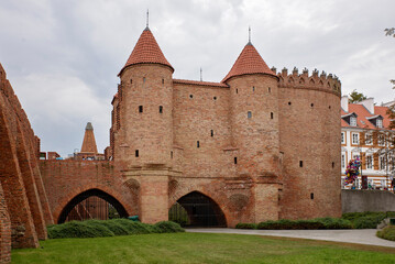The Warsaw Barbican. Major tourist attraction in Warsar, Poland